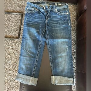 Miss Me Dark Blue Capri Jeans